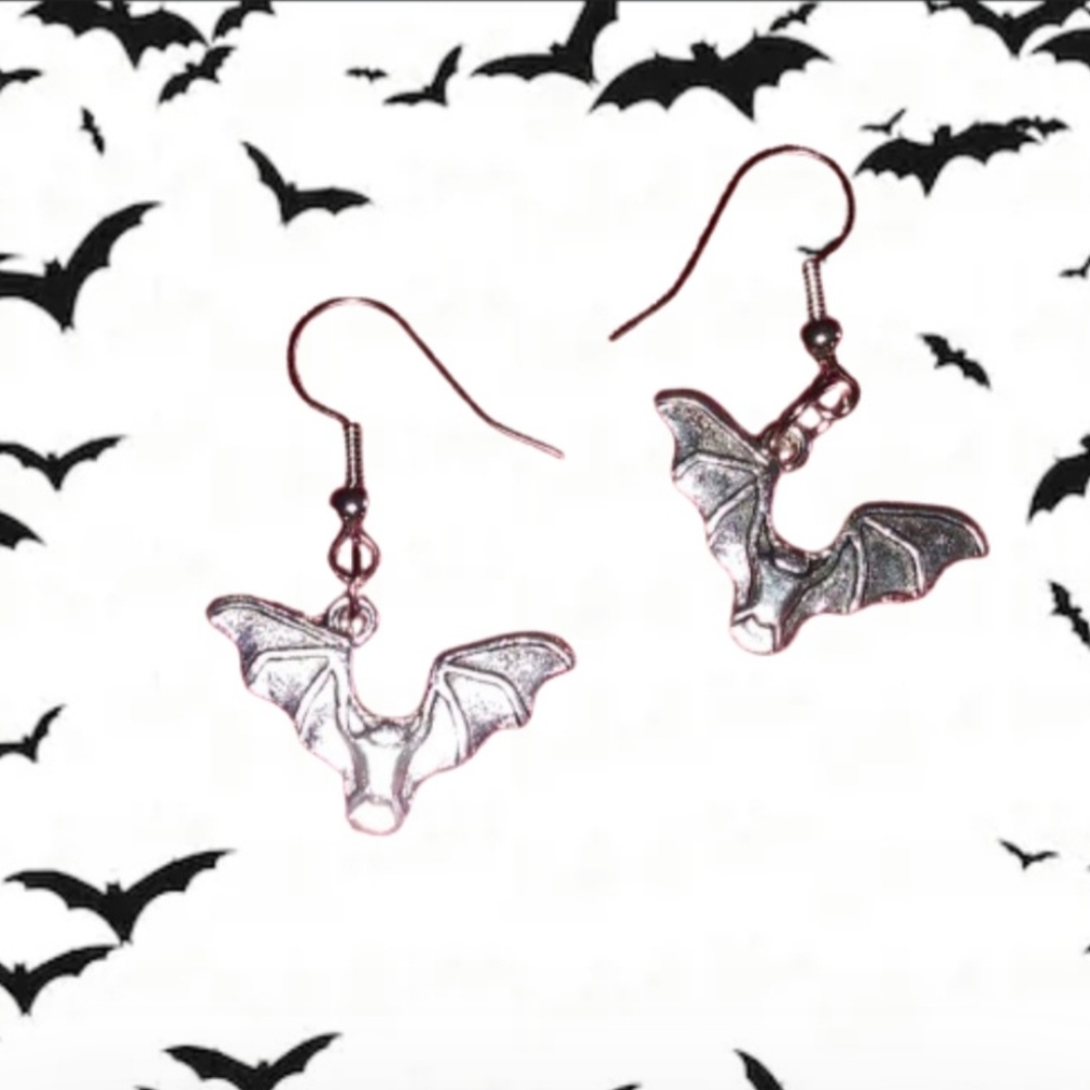 Bat earrings, Spooky bat earrings, Halloween